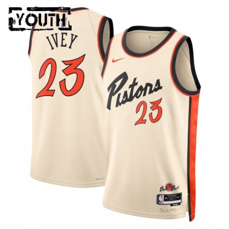 Maillot Basket Enfant Detroit Pistons Jaden Ivey 2024-25 Nike City Edition Blanc Swingman